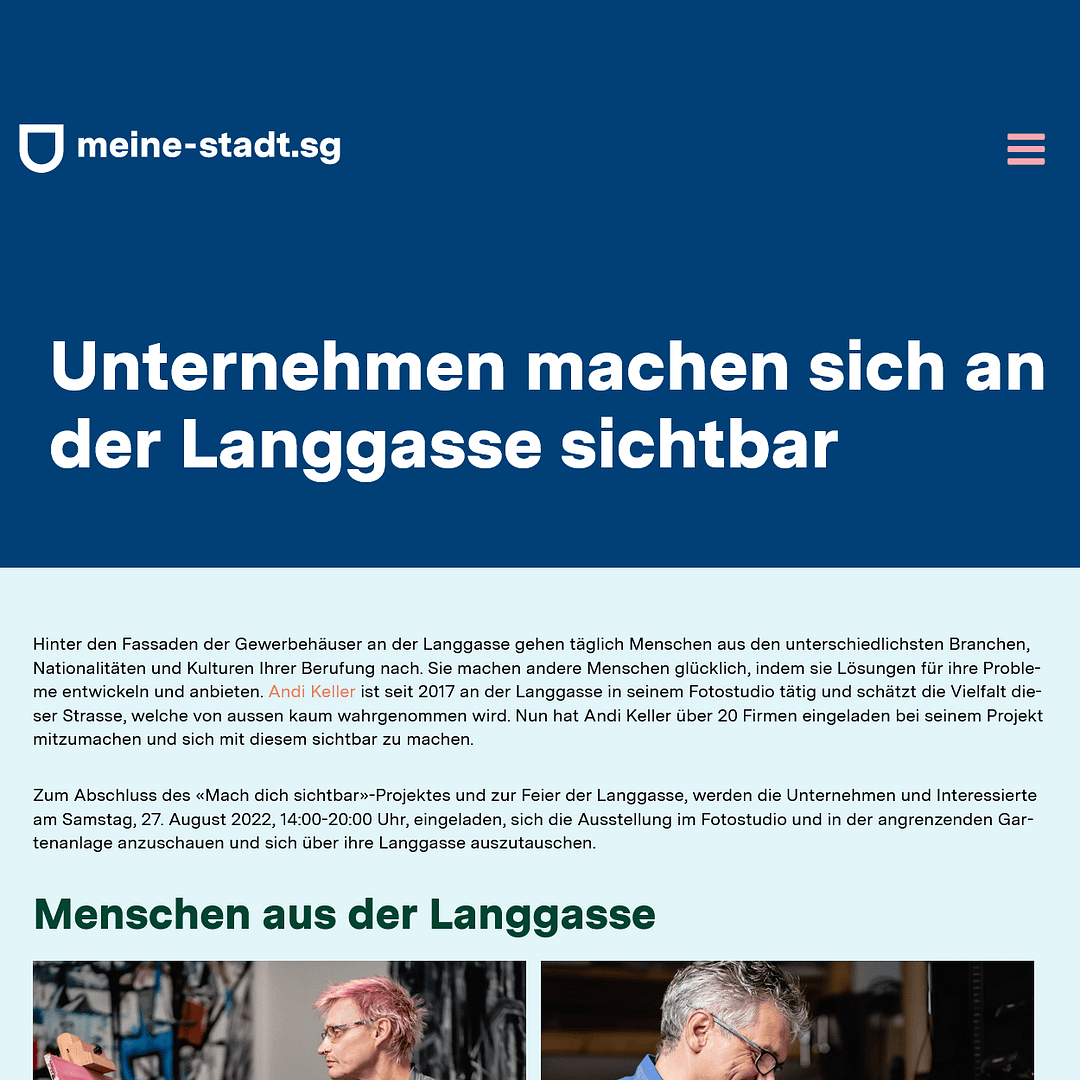 220822 Meine stadt sg Unternehmen machen sich an der Langgasse sichtbar