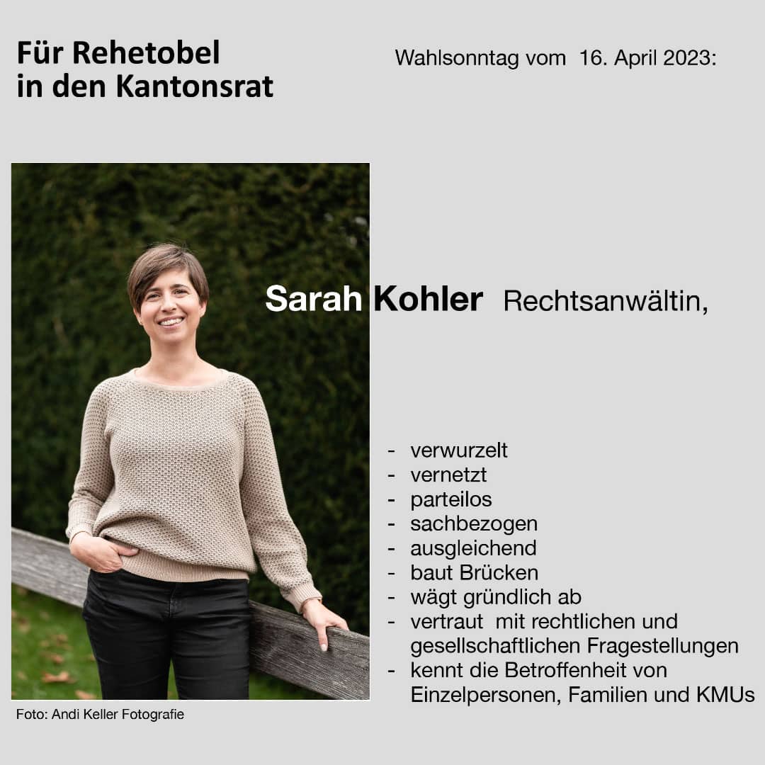 Business Portrait aus St. Gallen Wahlsonntag Flyer Kantonsrat