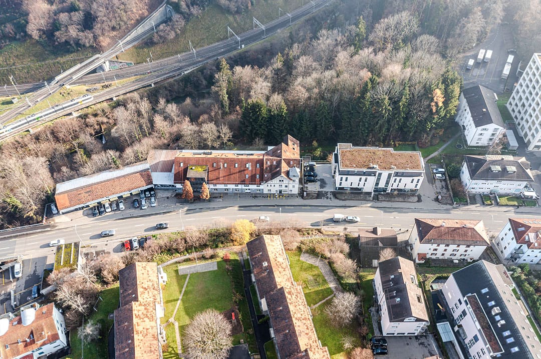 Übersichtlich Luftaufnahmen aus St. Gallen von Immobilien und Liegenschaften