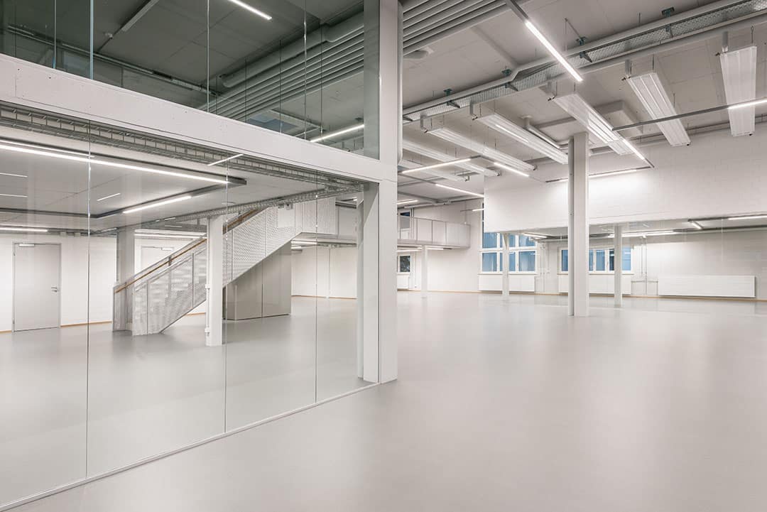 Der Architektur Fotograf von St. Gallen zeigt Abbild von leerstehenden Gewerberaum