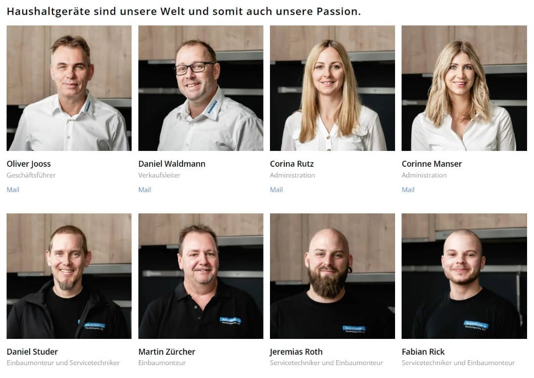Firmenportraits in St. Gallen Teamfotos 8 Mitarbeiter